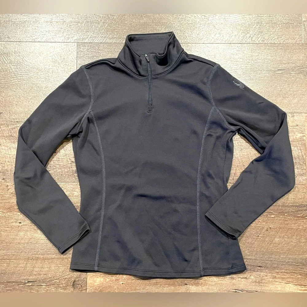 Spyder Black Kids Half Zip Athletic Pullover Jacket Size Small